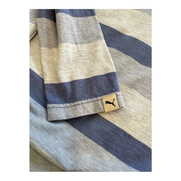 Puma Hoodie Pullover Long Sleeves Athleisure Striped Blue Women’s Large - Picture 8 of 13